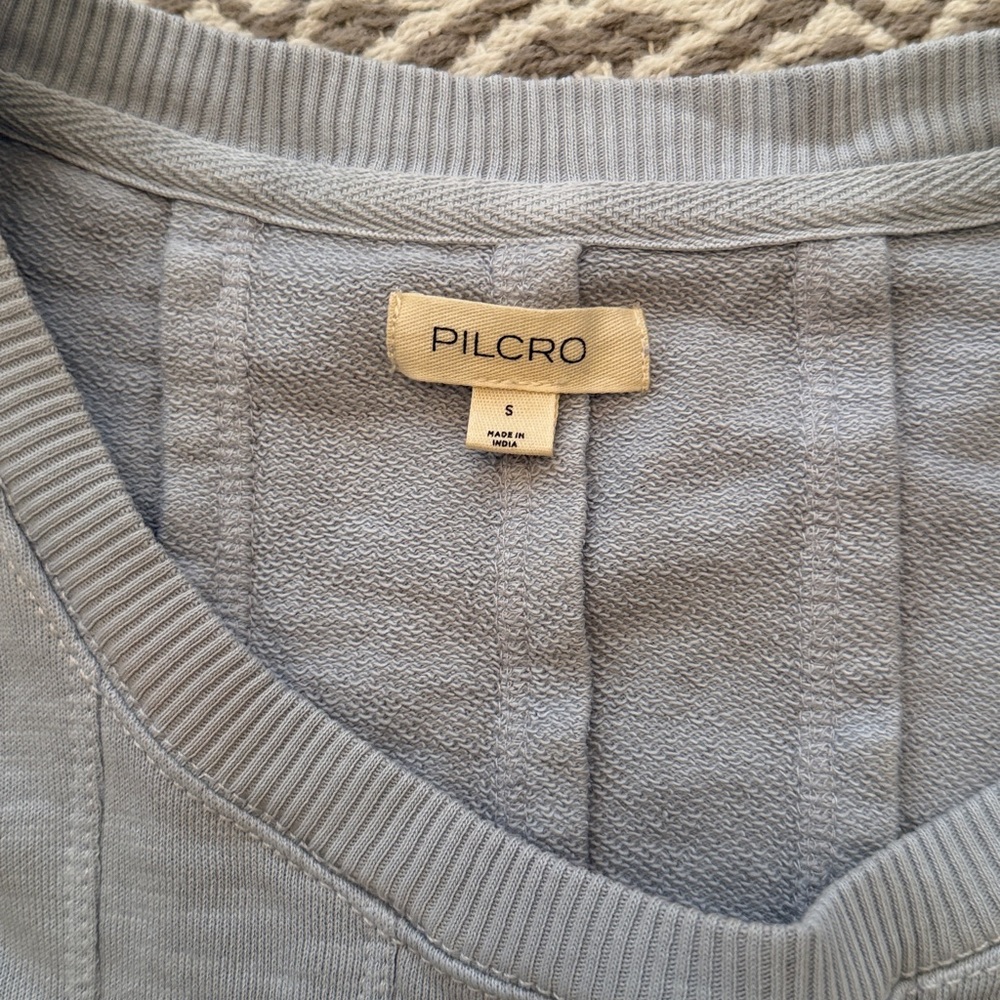Pilcro Light blue Textured Top - Picture 2 of 5